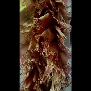 Gold silky feeling boa scarf